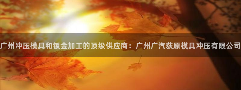 古天乐代言澳门太阳游戏网址：广州冲压模具和钣金加工的顶级供应商：广州广汽荻原模具冲压有限公司