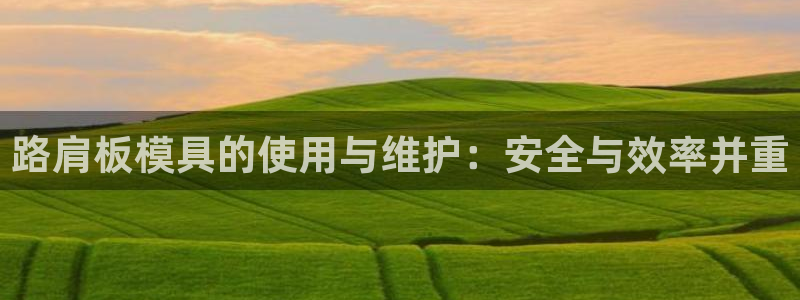 太阳集团网站官网：路肩板模具的使用与维护：安全与效率并重